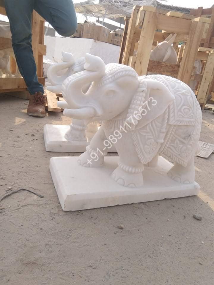 MAKRANA MARBLE ELEPHANT IDOL